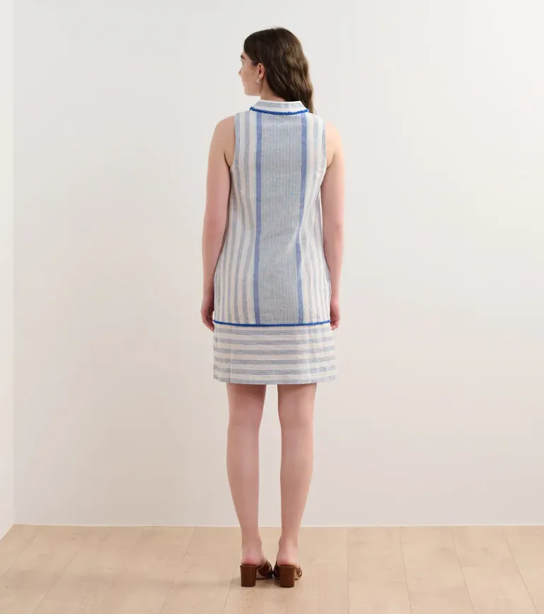 Marin Shift Dress Blue Stripes