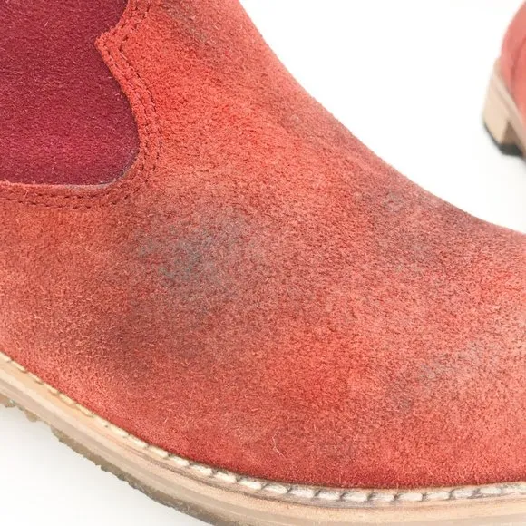 MATT BERNSON Cassidy Western Rustic Burgundy Suede Ankle Boots Mens 9.5