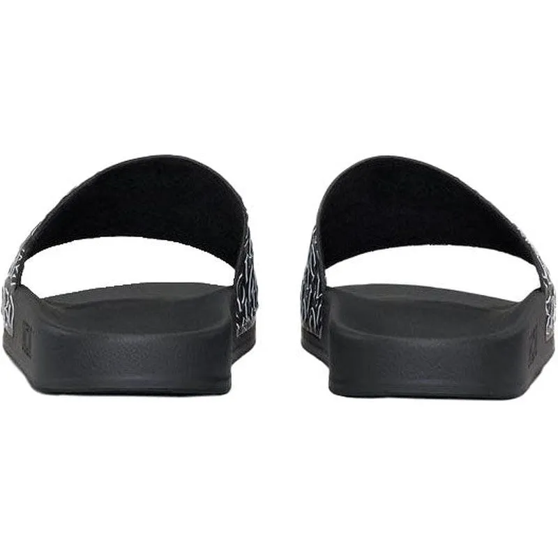 Men's Diagonal Monogram Rubber Slides, Cognac
