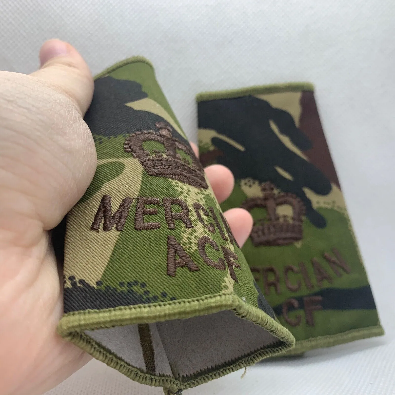 Mercian ACF DPM Rank Slides / Epaulette Pair Genuine British Army - NEW