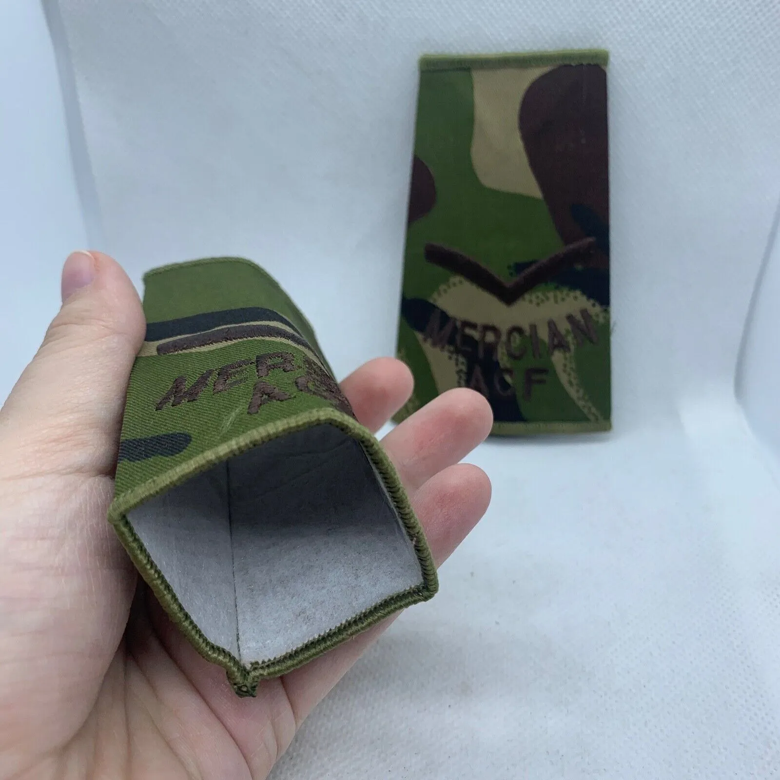 Mercian ACF DPM Rank Slides / Epaulette Pair Genuine British Army - NEW