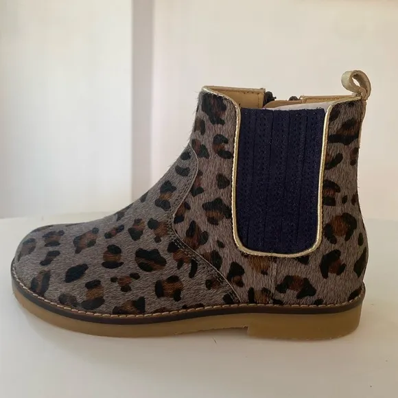 Mini Boden Leopard Print Booties