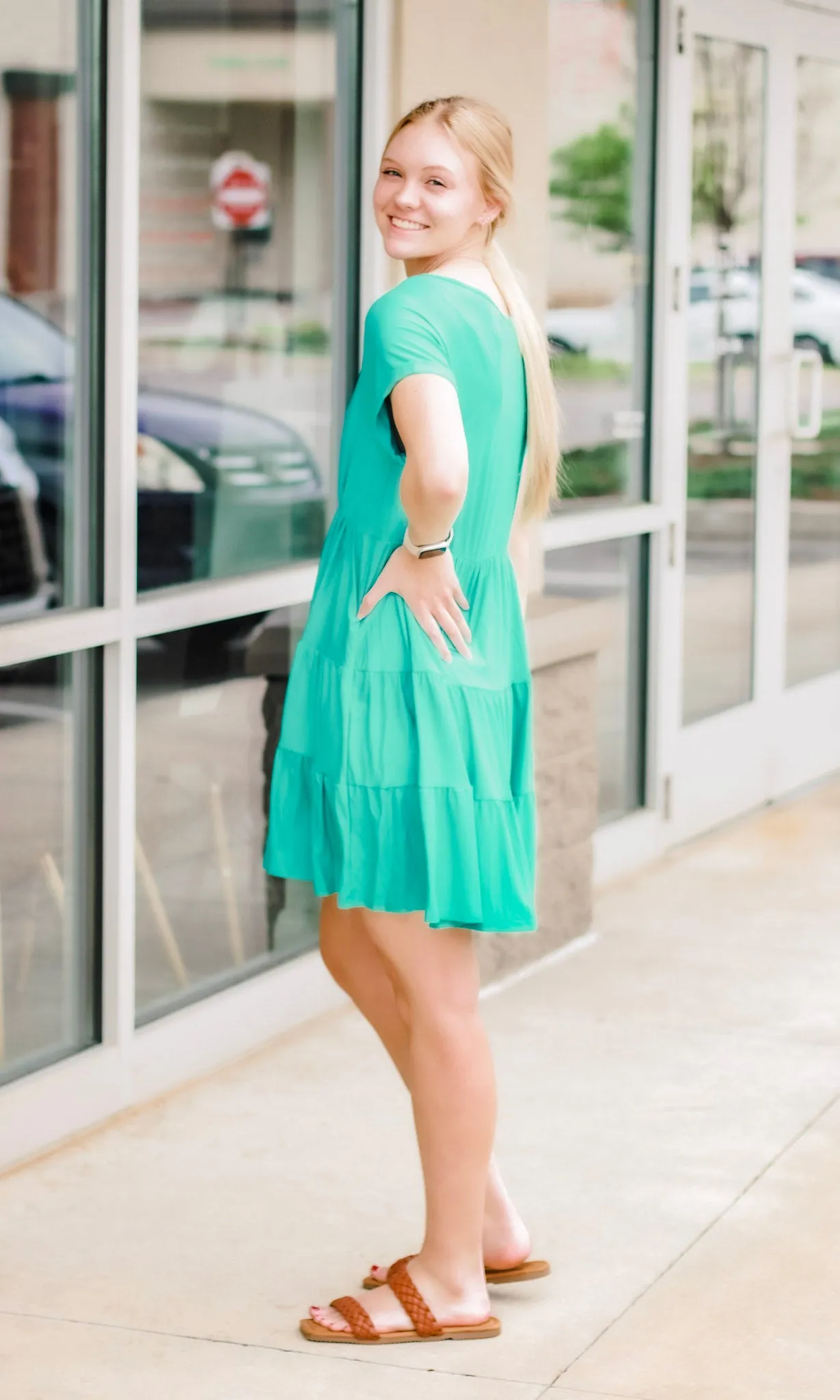 Miss You More Jade Dress
