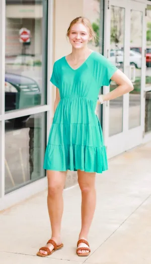 Miss You More Jade Dress