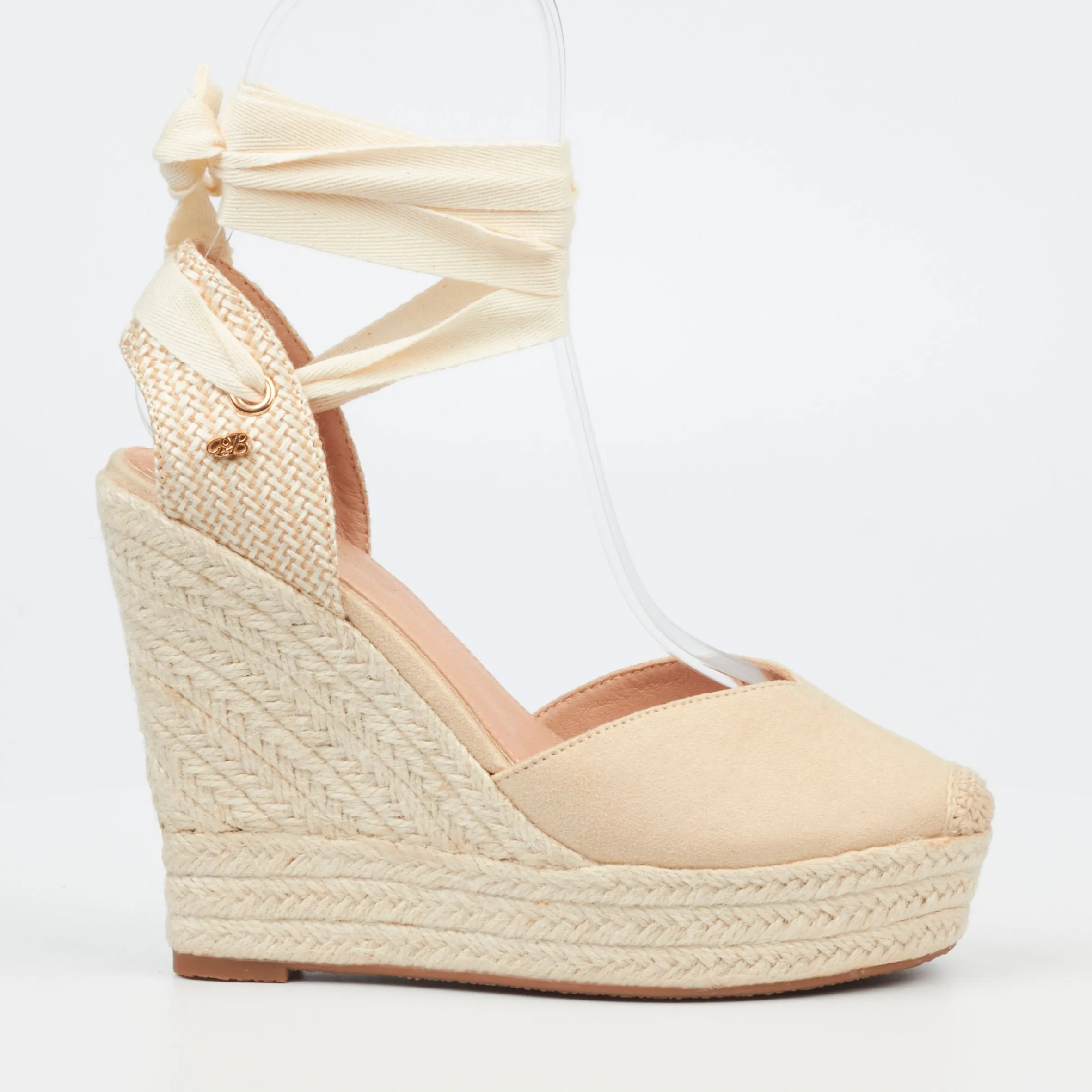 Monkier2 High Wedge Espadrille - Stone
