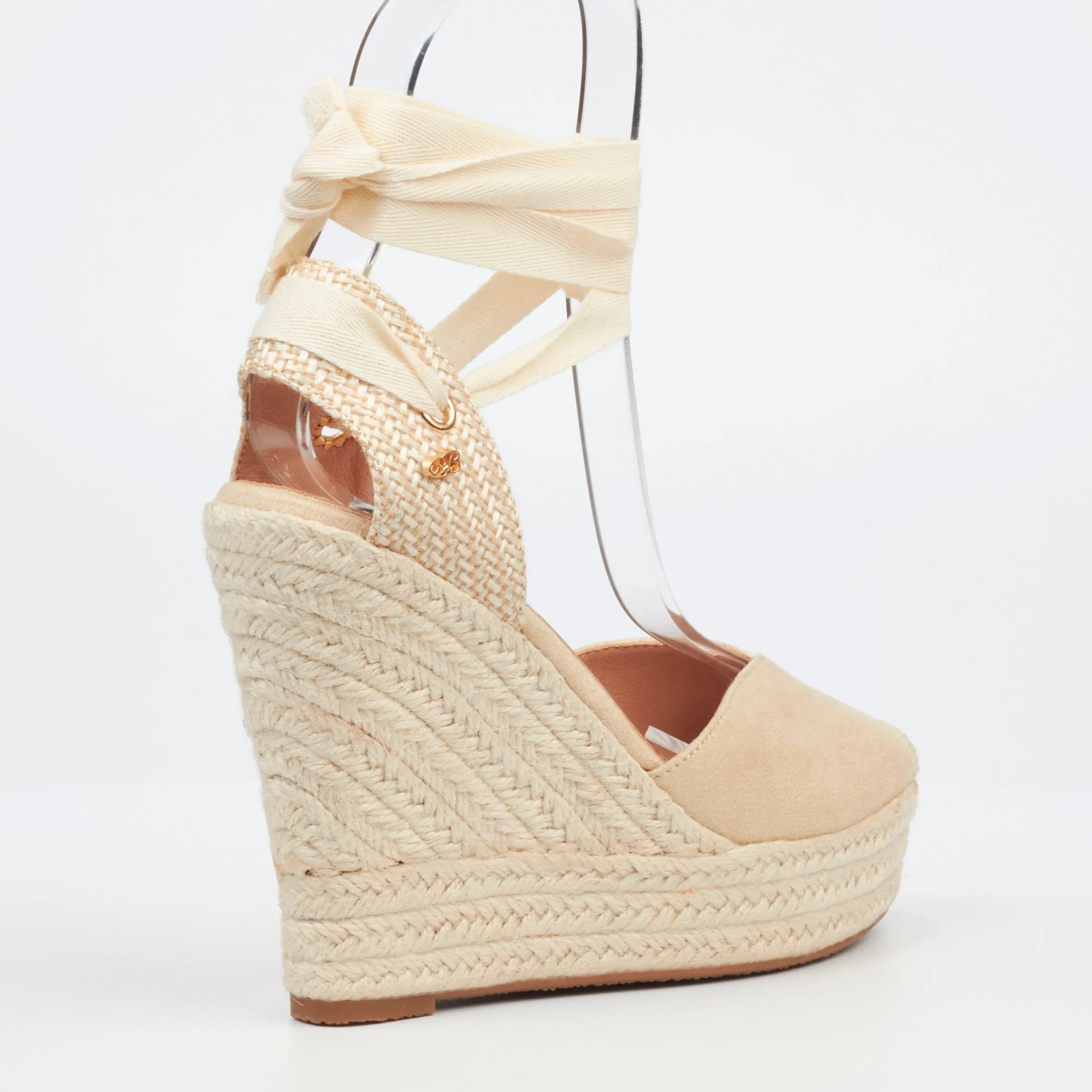 Monkier2 High Wedge Espadrille - Stone