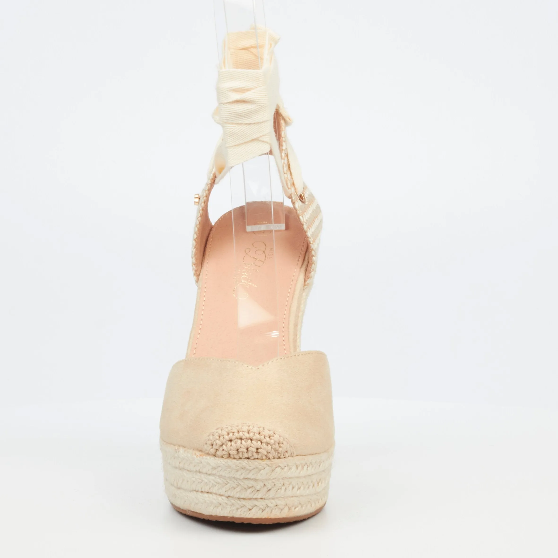 Monkier2 High Wedge Espadrille - Stone