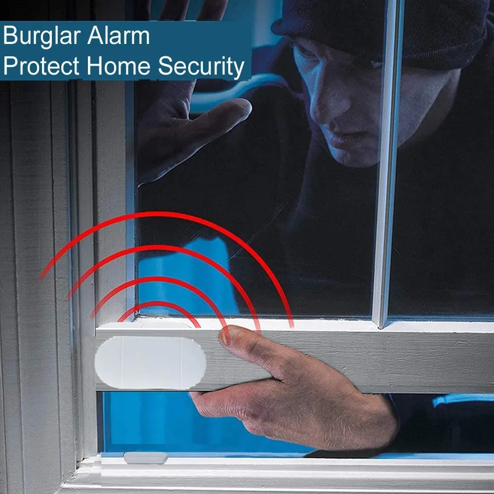 New EverNary Door Window Pool Alarm with Remote Control,2Pack 130dB Wireless Magnetic Sensor Anti-Theft Door Alarms for Kids Safety Home Store Garage Apartment Business Security
