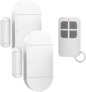 New EverNary Door Window Pool Alarm with Remote Control,2Pack 130dB Wireless Magnetic Sensor Anti-Theft Door Alarms for Kids Safety Home Store Garage Apartment Business Security