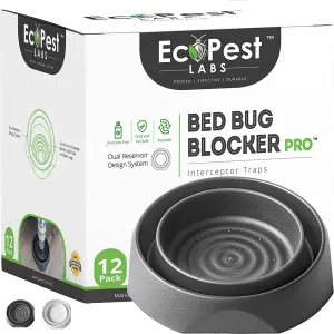 New in box! Bed Bug Interceptors - 12 Pack | Bed Bug Blocker (Pro) Interceptor Traps (Black) | Eco Friendly Insect Trap for Bed Legs | No Chemicals or Pesticides | Monitor, Detector, and Trap for Bed Bugs