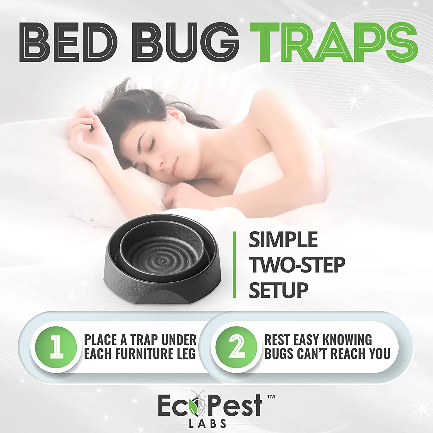 New in box! Bed Bug Interceptors - 12 Pack | Bed Bug Blocker (Pro) Interceptor Traps (Black) | Eco Friendly Insect Trap for Bed Legs | No Chemicals or Pesticides | Monitor, Detector, and Trap for Bed Bugs