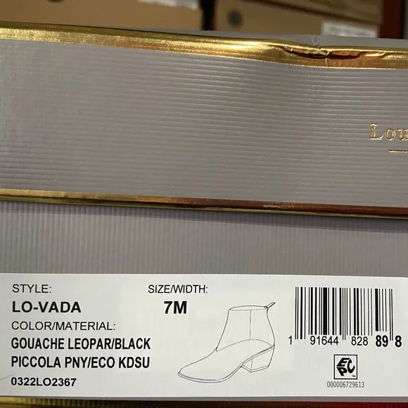NEW Louise et Cie Vada Leopard PRINT Ankle Boot BOOTIE  CALF HAIR SUEDE SIZE 7