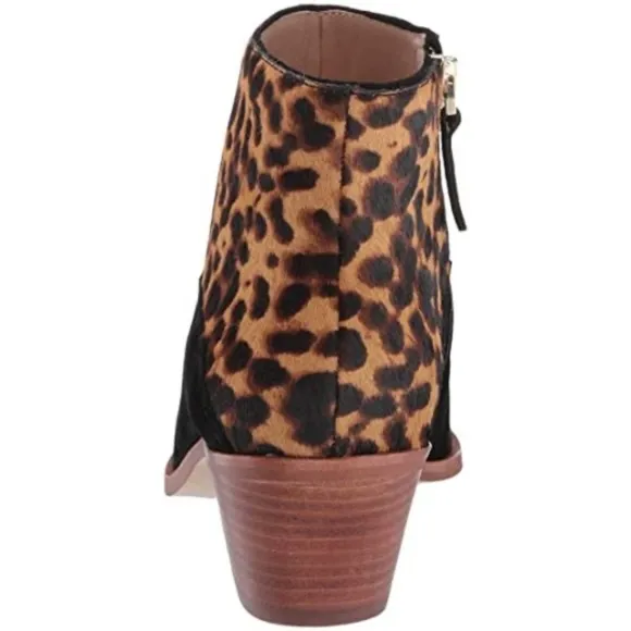 NEW Louise et Cie Vada Leopard PRINT Ankle Boot BOOTIE  CALF HAIR SUEDE SIZE 7