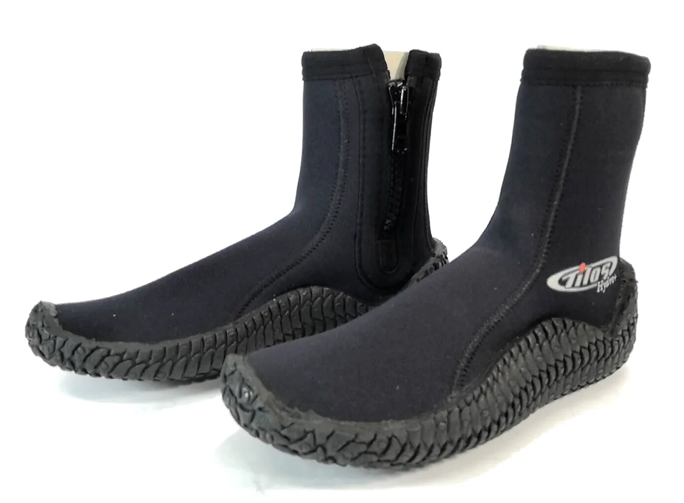 NEW Tilos Titanium Hydro  Zipper Neoprene Booties Boots 3mm SIZE 4 Scuba Dive