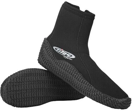 NEW Tilos Titanium Hydro  Zipper Neoprene Booties Boots 3mm SIZE 4 Scuba Dive