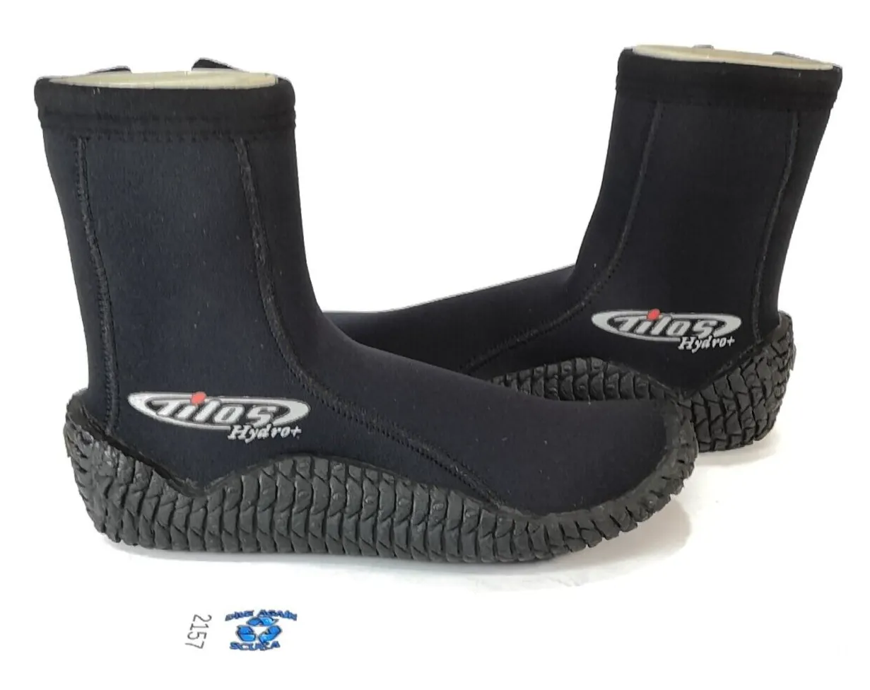 NEW Tilos Titanium Hydro  Zipper Neoprene Booties Boots 3mm SIZE 4 Scuba Dive