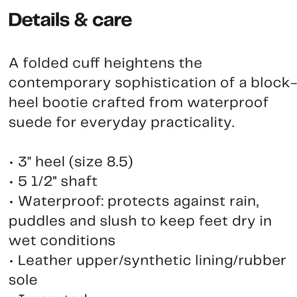 NIB Blondo Sidnee Genuine Suede Waterproof Cuffed Side Zip Ankle Booties Black 9
