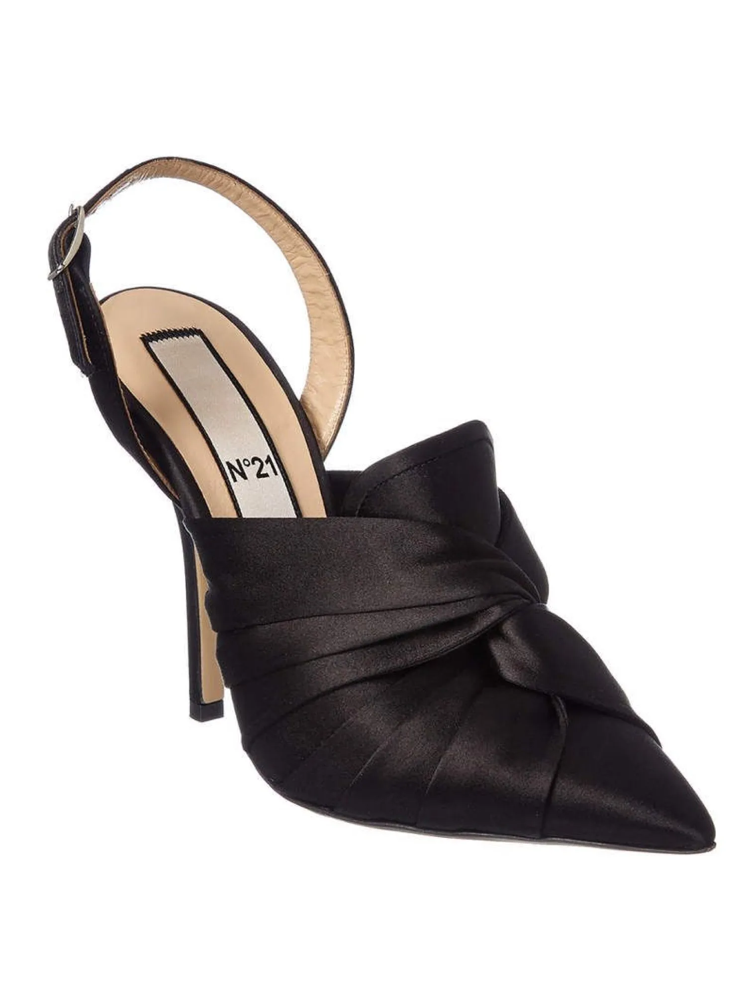 No. 21 Satin Knotted Slingback Pump
