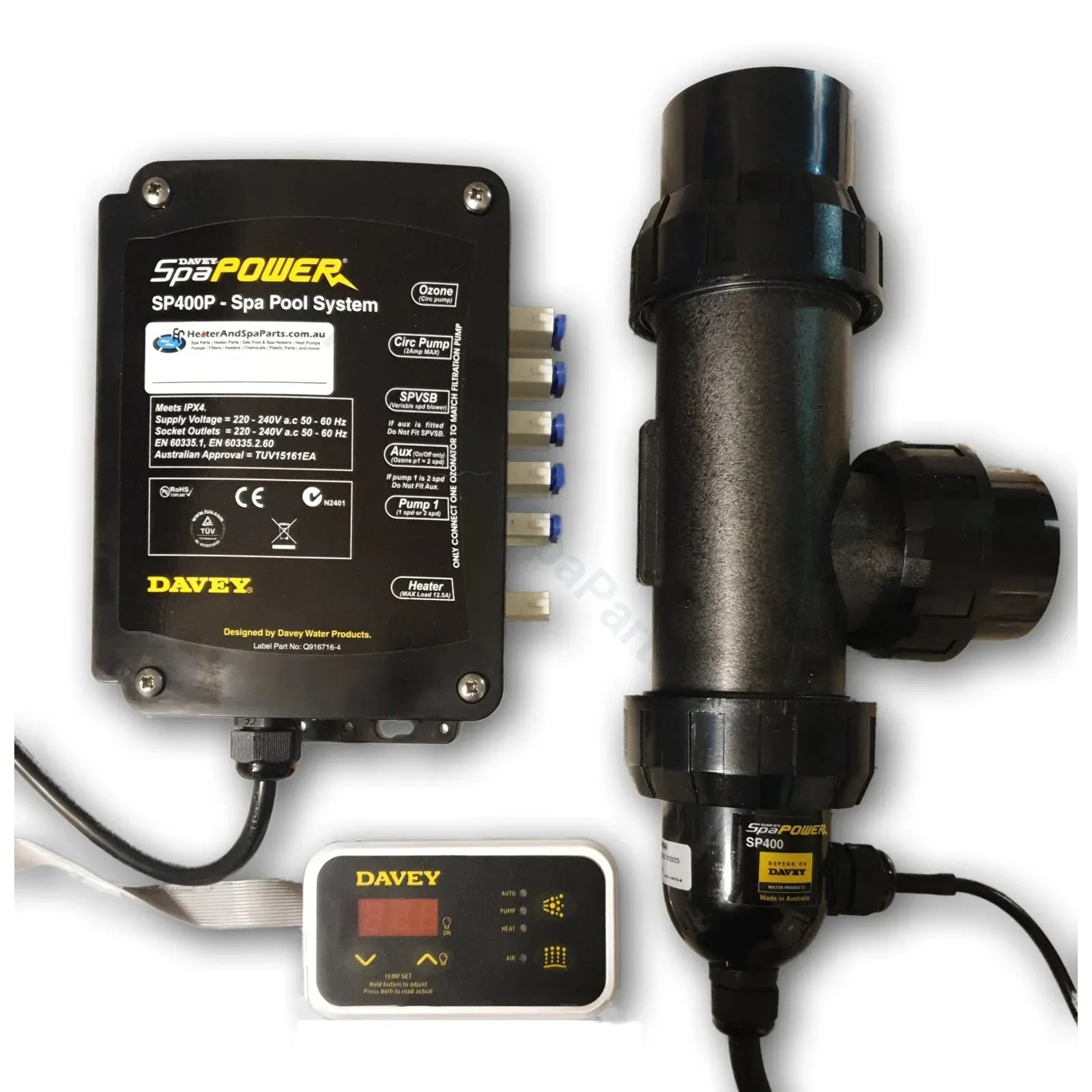OBSOLETE - Davey SpaQuip Spa Power 400 SP400 Control System