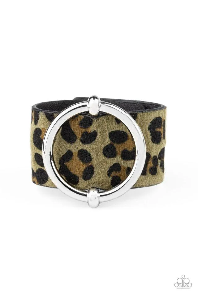 Paparazzi Asking FUR Trouble - Green Bracelet