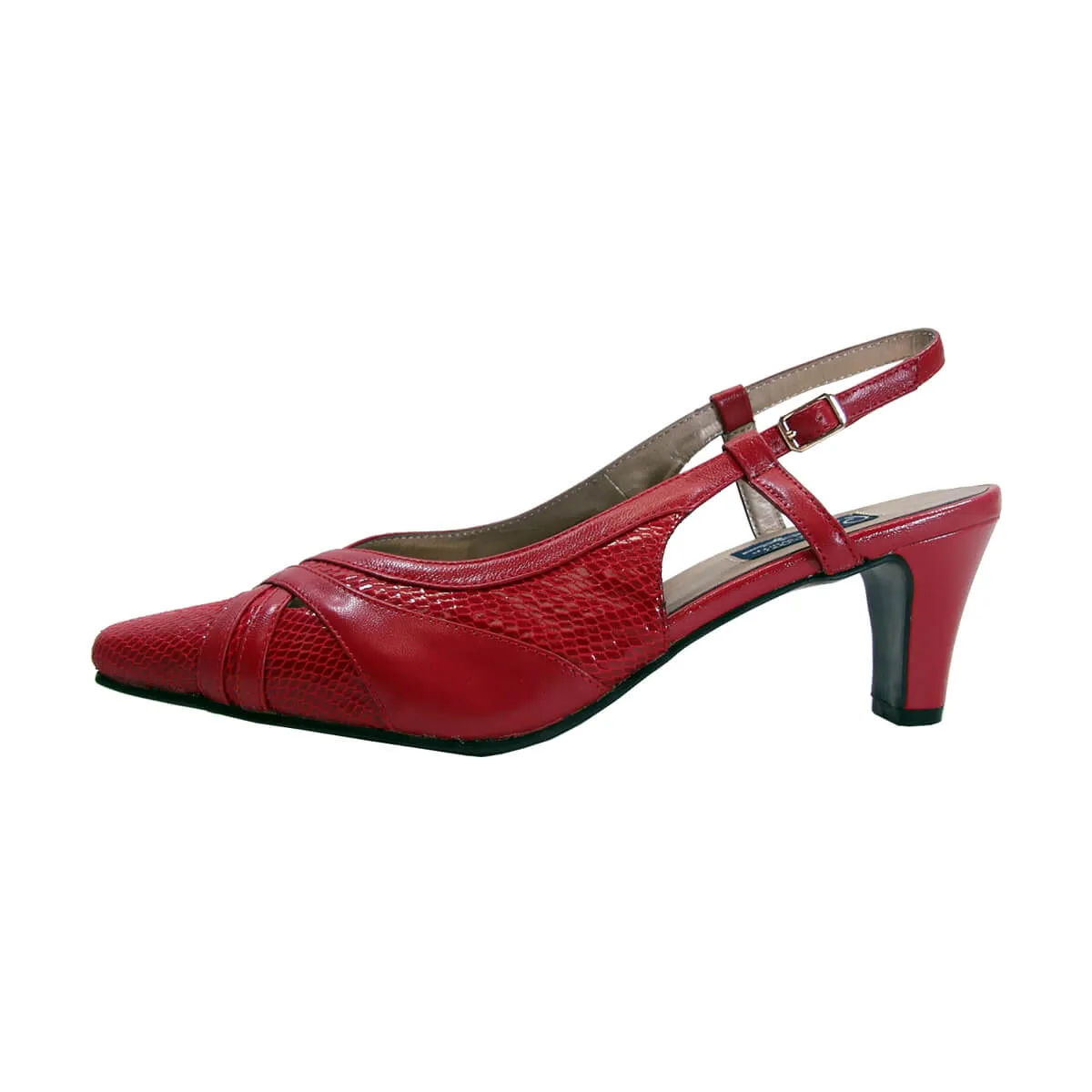 PEERAGE Eris Women's Wide Width Animal Print Leather Pumps