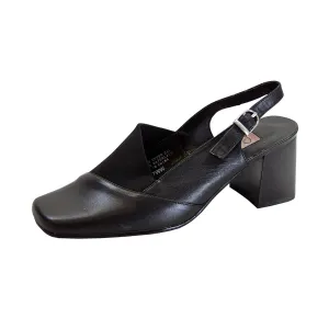 PEERAGE Katrina Women's Wide Width Leather Slingback Pumps