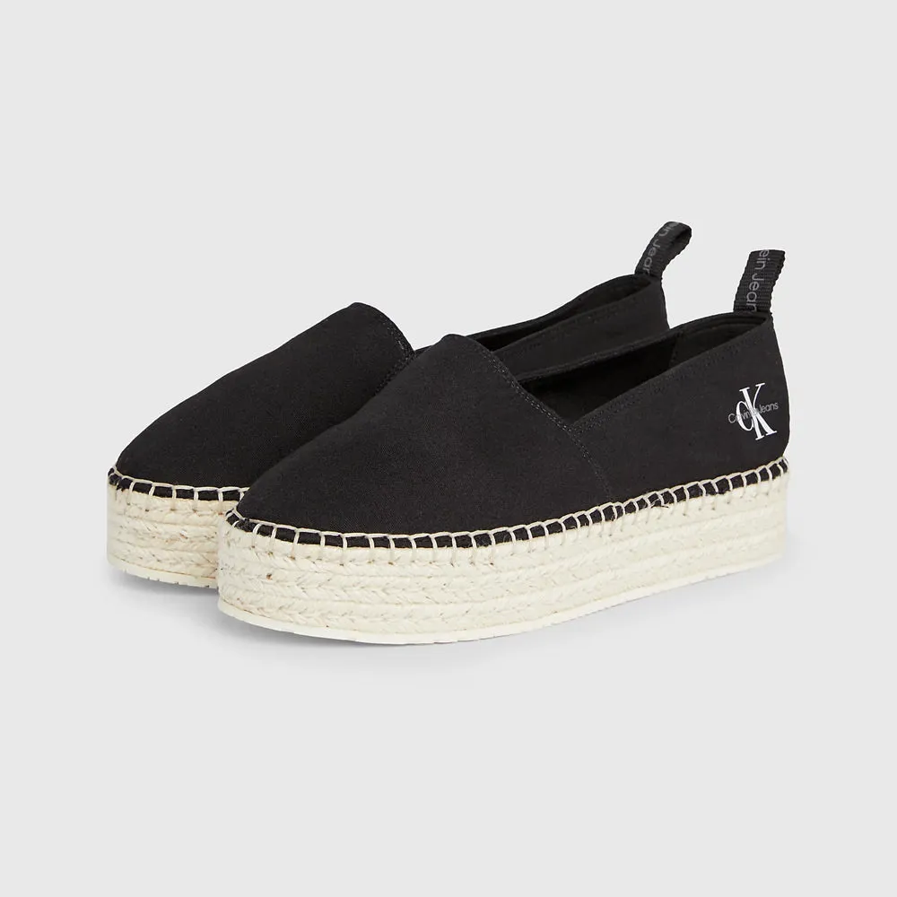 Platform Espadrille  - Black