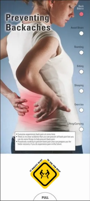 Preventing Backaches Slide Chart - #403759