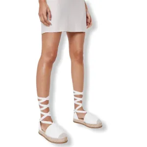 Quilted Wrap Around Ankle Women's Espadrilles