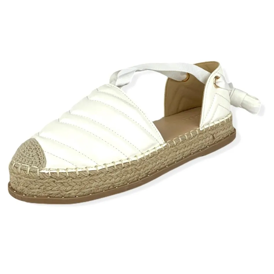 Quilted Wrap Around Ankle Women's Espadrilles