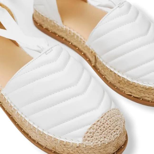 Quilted Wrap Around Ankle Women's Espadrilles