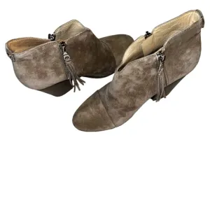 rag &amp; bone Margot Beige Suede Double Zipper Ankle Booties Sz 39