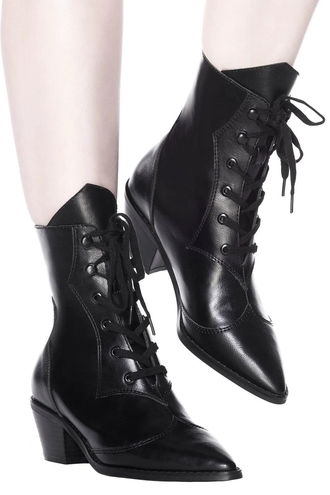 Raven pointed-toe black bootie