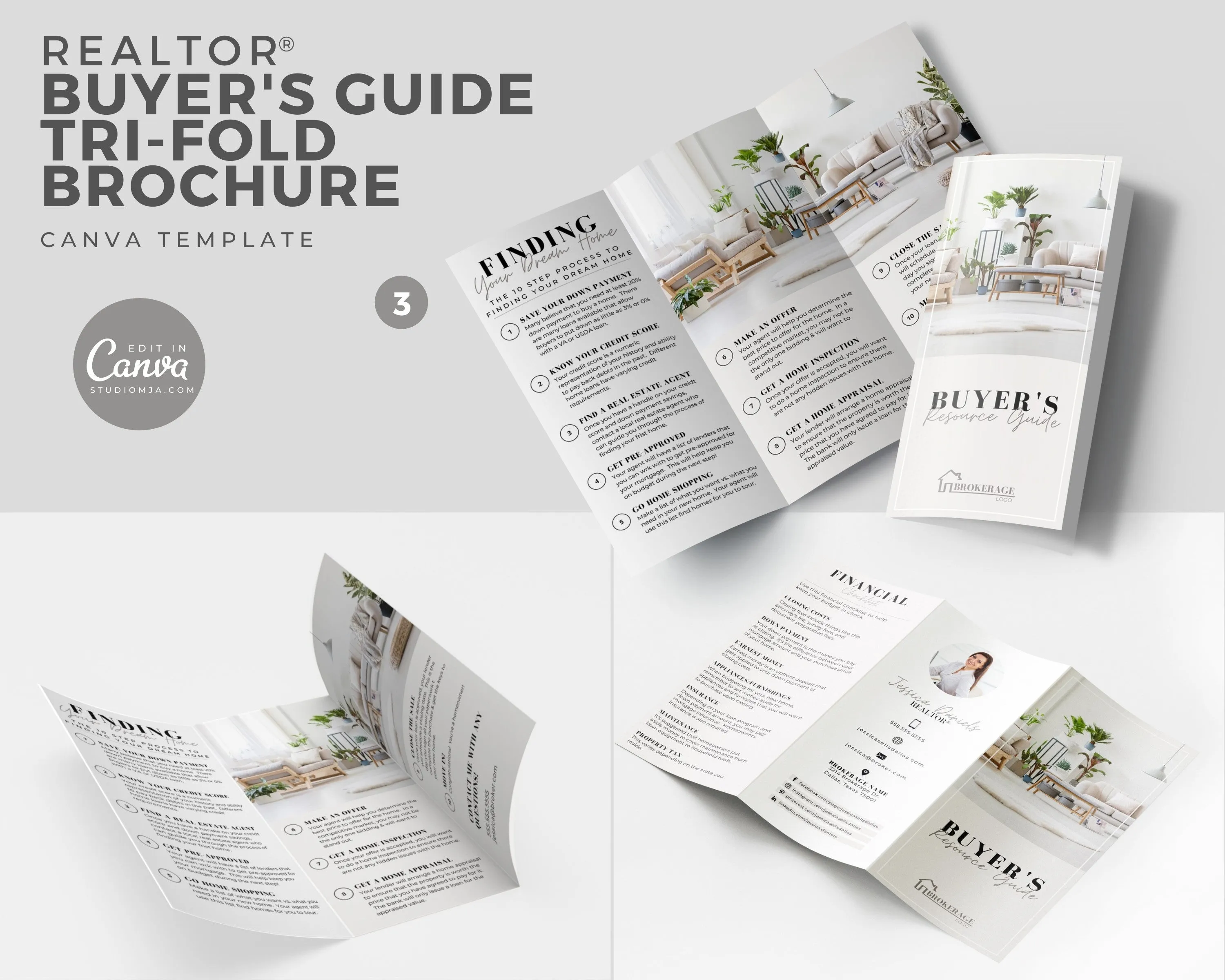 Real Estate Buyer Guide Presentation and Brochure Set Templates