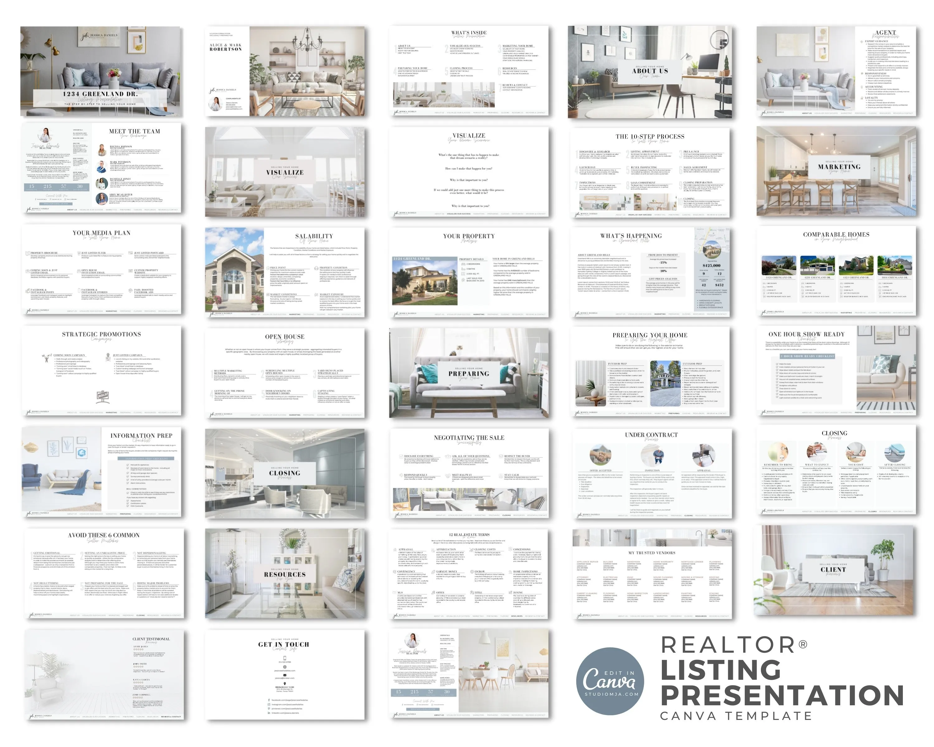 Real Estate Presentation Set Templates