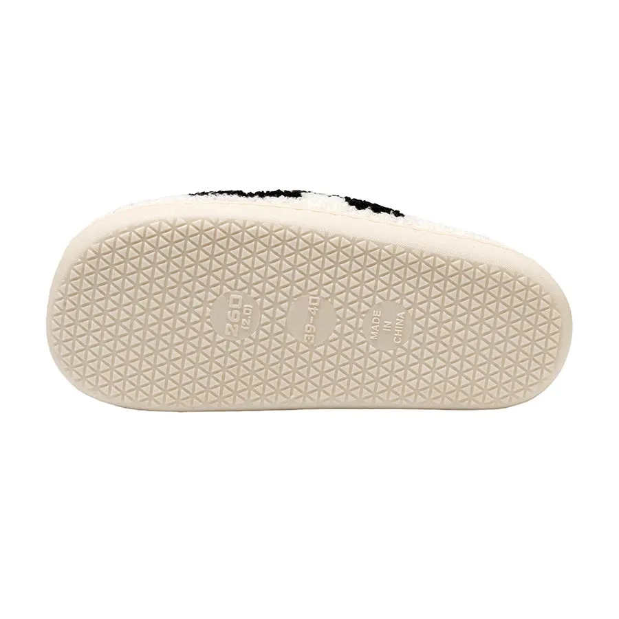 Retro Checkered Plush Slippers for Women Fuzzy Checker Cozy Winter Indoor Comfort Fluffy Breathable Cushion Slides Soft Shoes