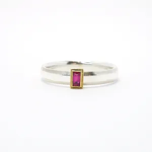 Rev Two Tone Silver and Gold Rolling Ring