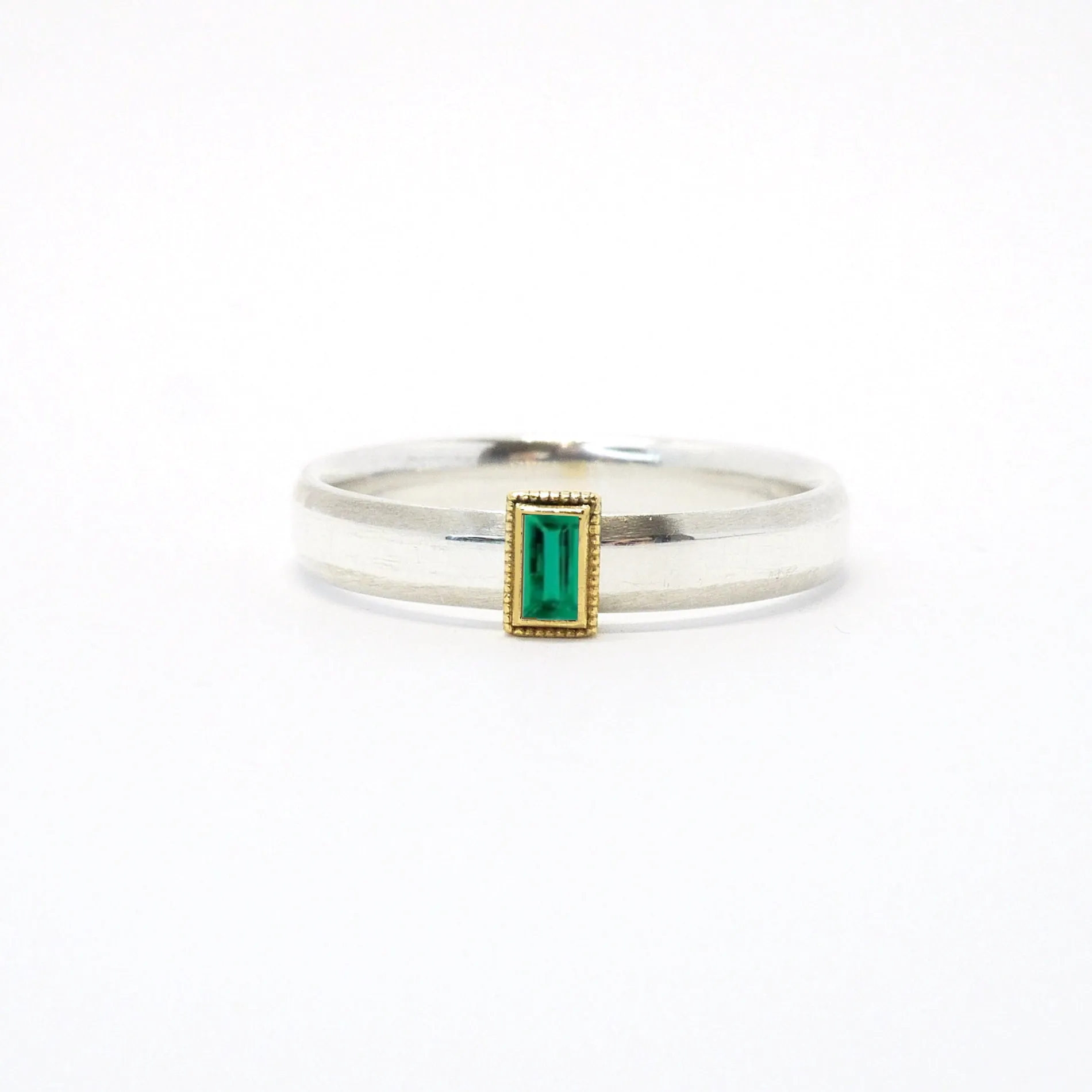 Rev Two Tone Silver and Gold Rolling Ring