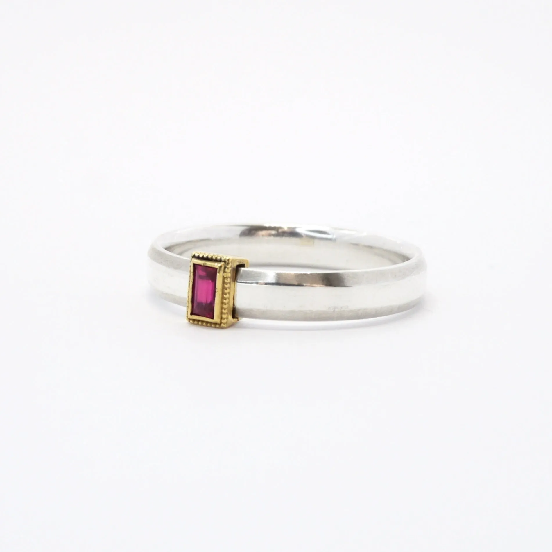 Rev Two Tone Silver and Gold Rolling Ring