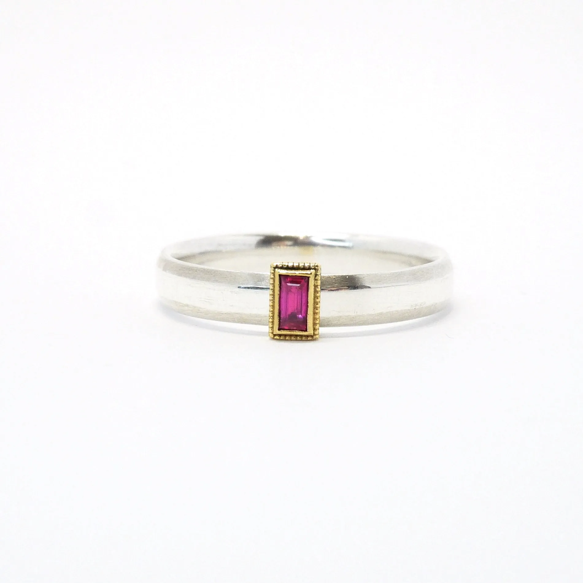Rev Two Tone Silver and Gold Rolling Ring