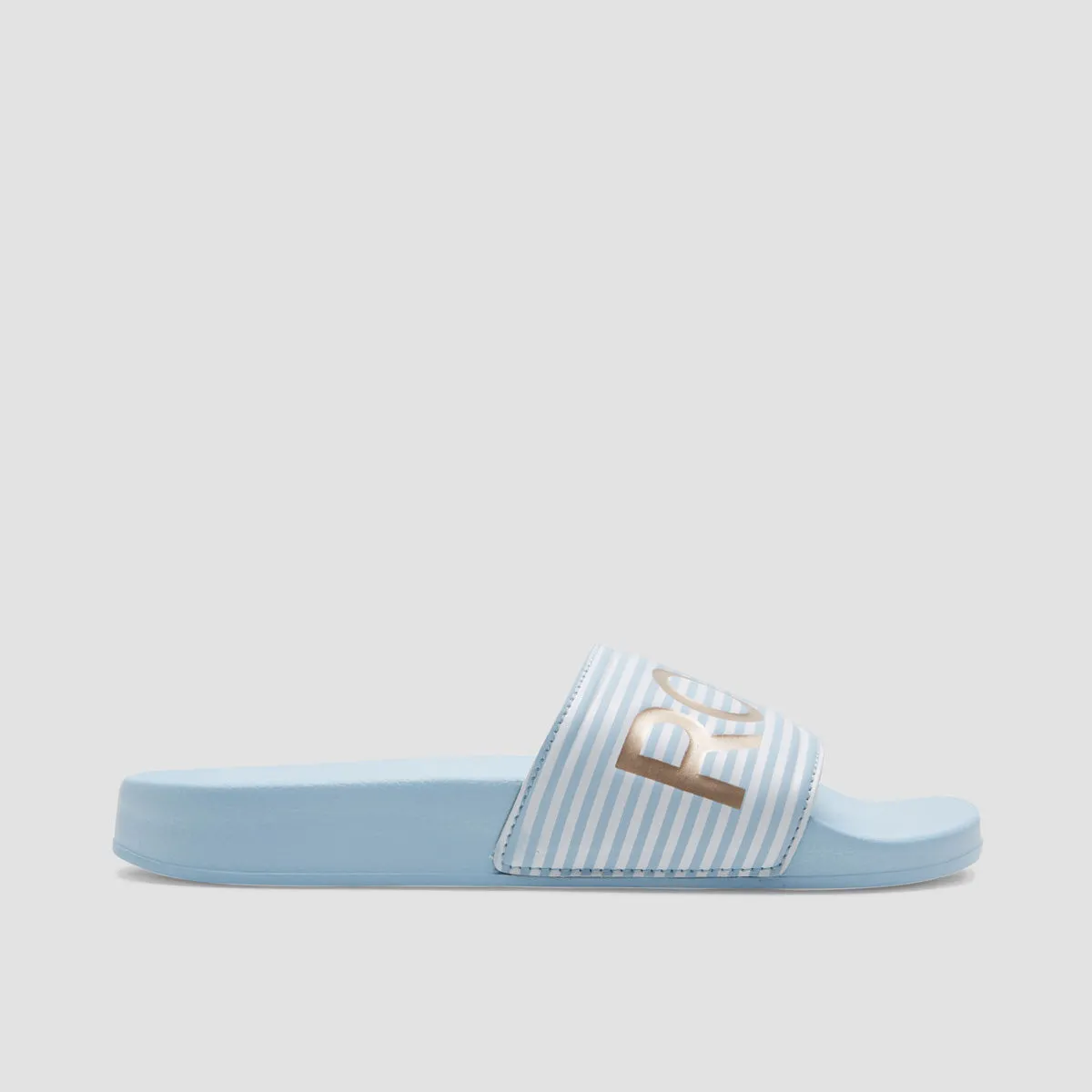 Roxy Slippy II Slides Light Blue - Womens