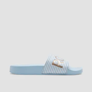 Roxy Slippy II Slides Light Blue - Womens