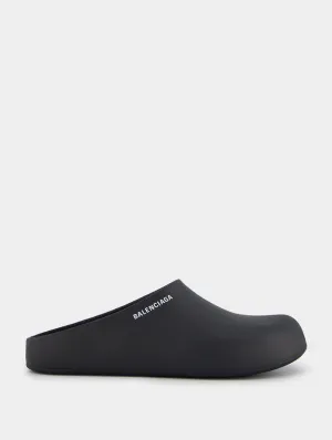 Rubber Logo-Print Mule Slide