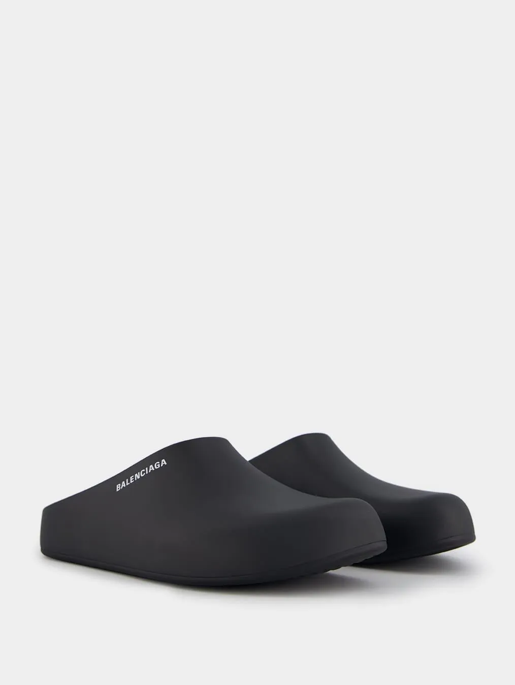 Rubber Logo-Print Mule Slide