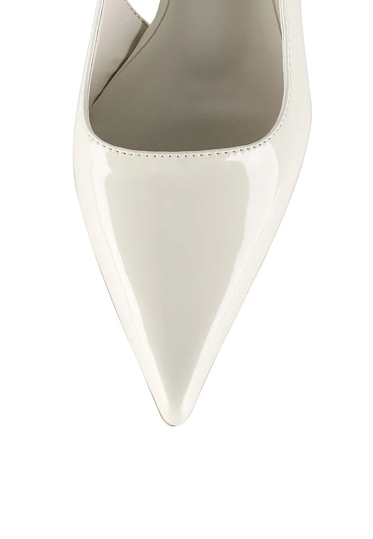 Ruby Patent Pumps Heels (White)
