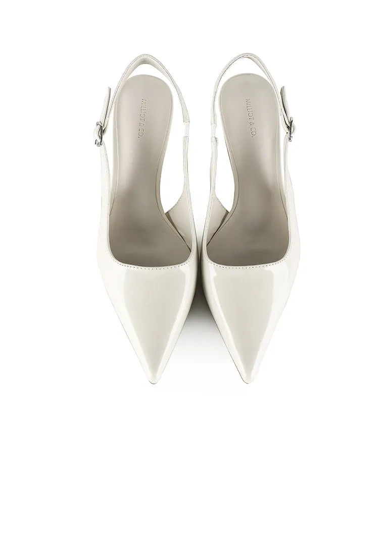 Ruby Patent Pumps Heels (White)
