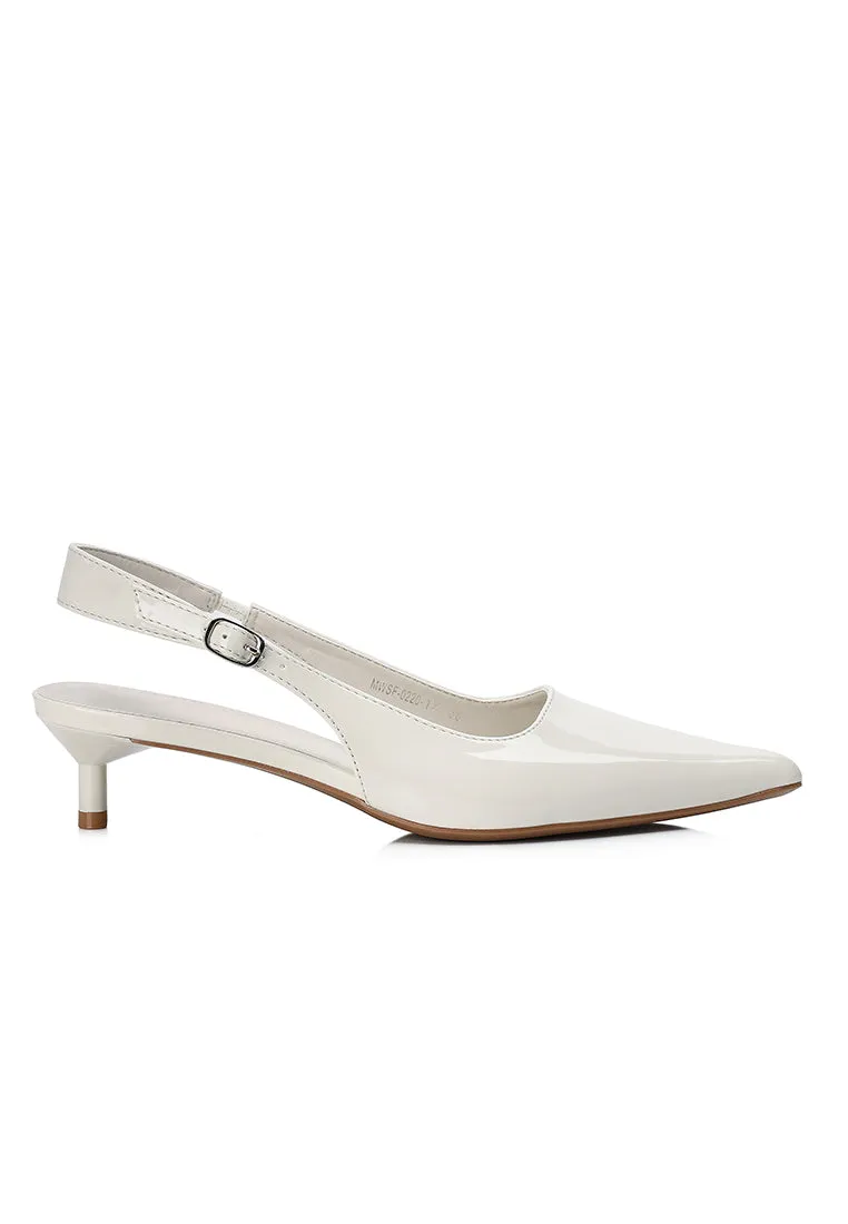 Ruby Patent Pumps Heels (White)