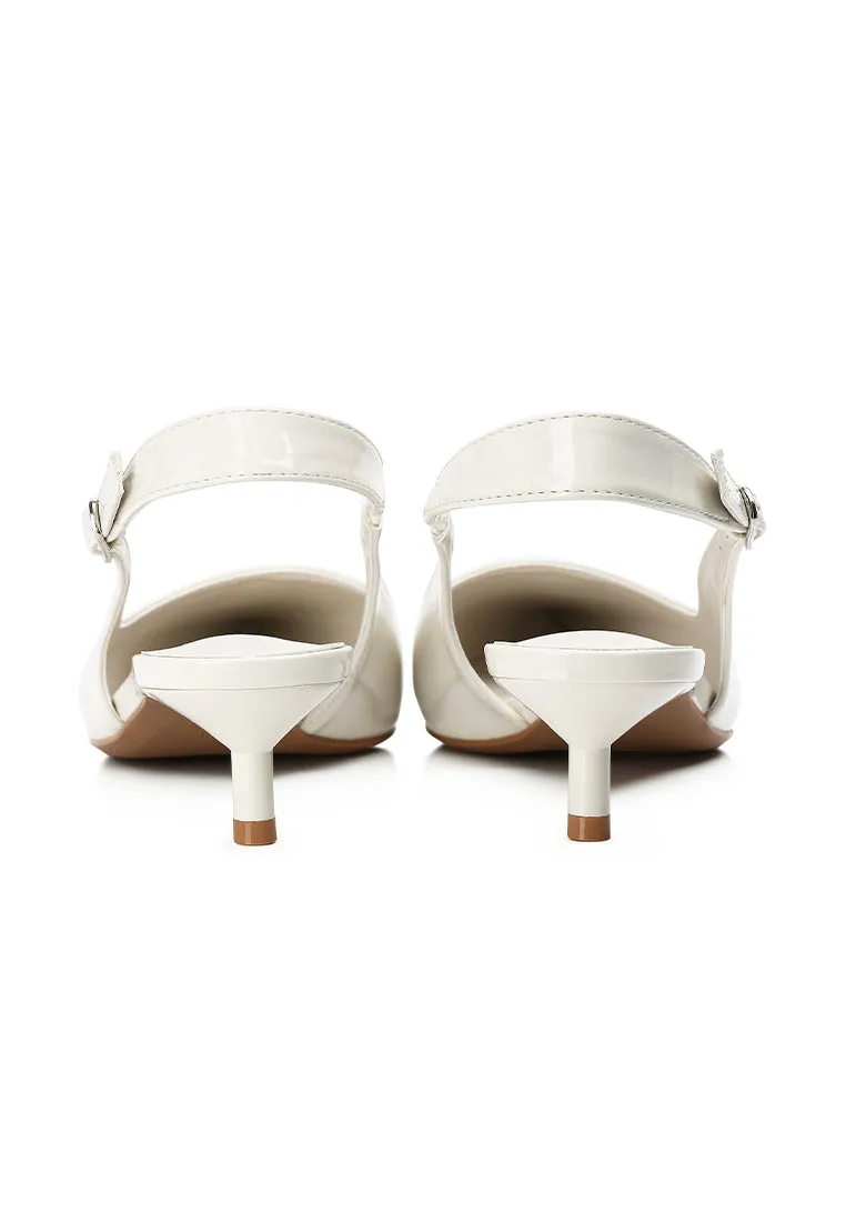 Ruby Patent Pumps Heels (White)