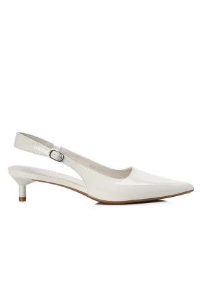 Ruby Patent Pumps Heels (White)