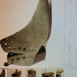 Sam Edelman Rubin gromit booties moss green suede size 7.5